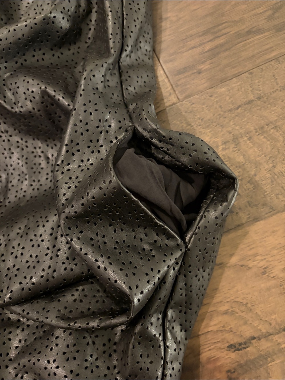 New With Tags Anthropologie Petite Maeve Faux Leather Keiko Cutwork Mini Dress - Picture 10 of 12